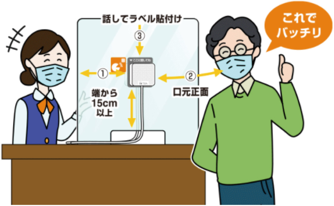 パーティション取付型会話補助システム NF-2