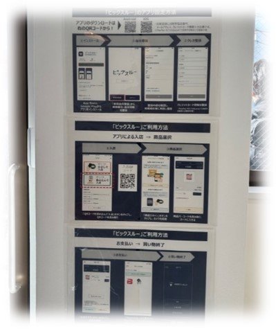 商品購入方法を店内に掲示
